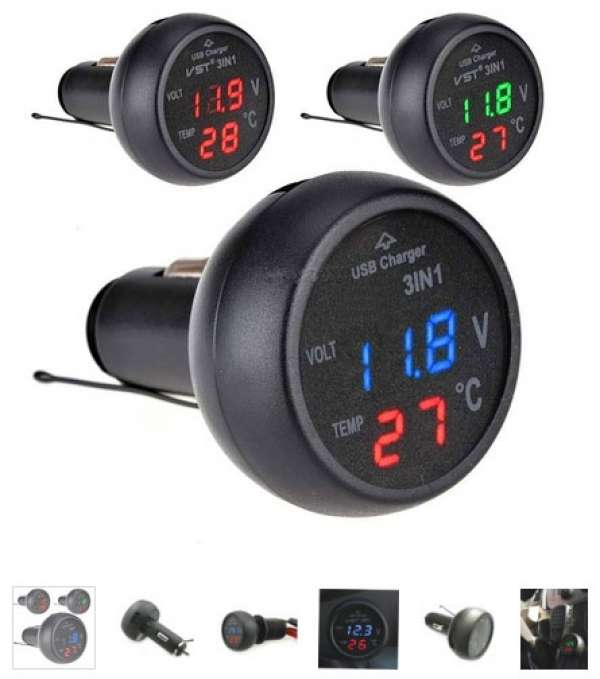 Multifunction Car Digital Voltmeter 