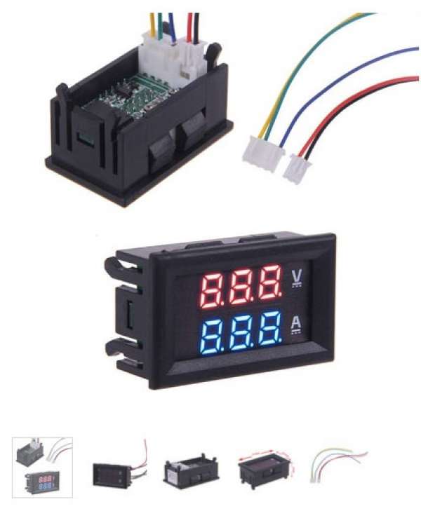 Red/Blue LED 0-100V/100A DC 
